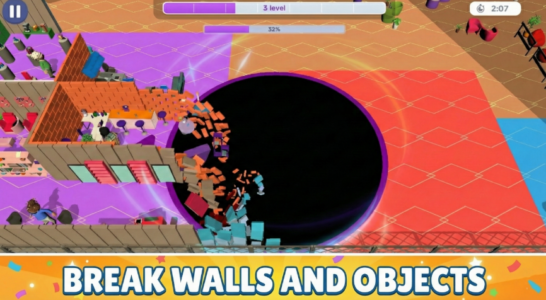 Screenshot Holein 2: Hole Eat Bricks Mod APK