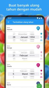 Screenshot Birthday Calendar Mod APK