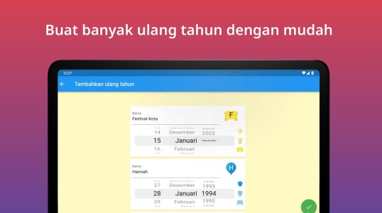 Screenshot Birthday Calendar Mod APK