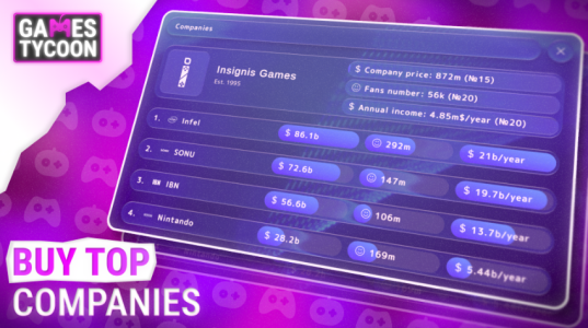 Screenshot Games Tycoon Pro Mod APK