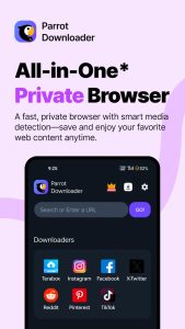 Screenshot Parrot Downloader & Vid Player Mod APK