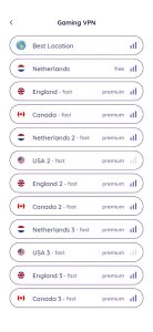 Screenshot Gaming VPN: For Online Games Mod APK
