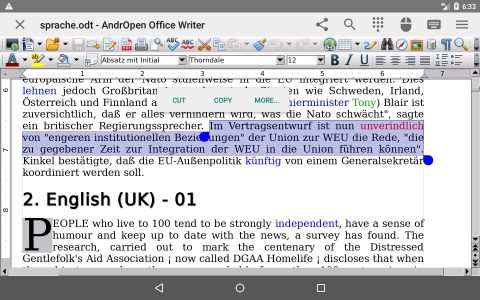 Screenshot AndrOpen Office Mod APK