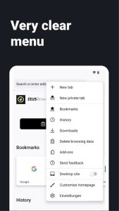 Screenshot Internet Web Browser – ZEUS Mod APK