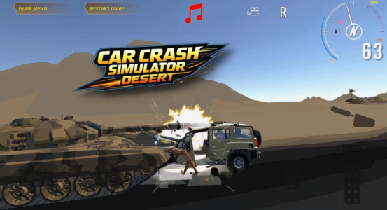 Screenshot Car Crash Simulator Desert Mod APK