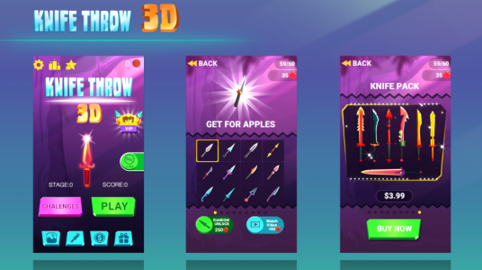 Screenshot Knife Throw 3D Mod APK
