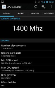 Screenshot CPU Adjuster Mod APK