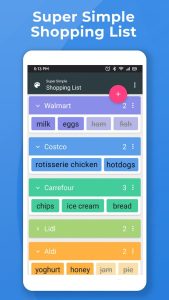 Screenshot Super Simple Shopping List Mod APK
