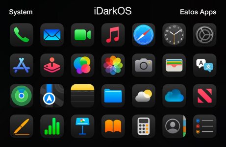 Screenshot iDarkOS 18 - Icon Pack Mod APK