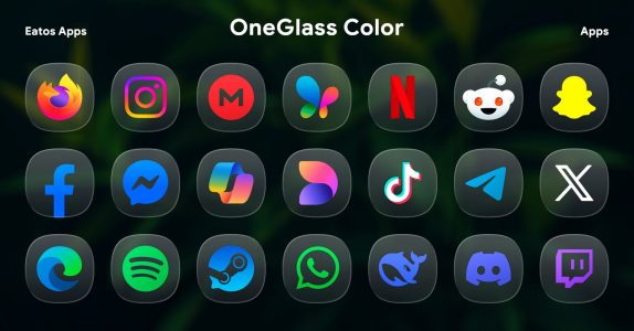 Screenshot OneGlass 8 Color Icon Pack Mod APK