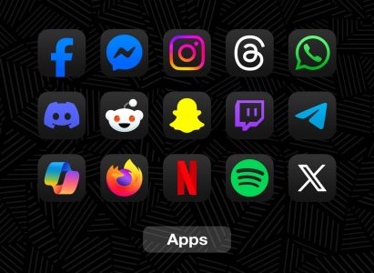 Screenshot iDarkOS 18 - Icon Pack Mod APK