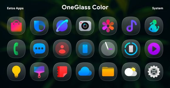 Screenshot OneGlass 8 Color Icon Pack Mod APK