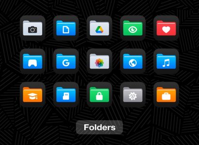 Screenshot iDarkOS 18 - Icon Pack Mod APK