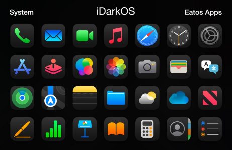 Screenshot iDarkOS 18 - Icon Pack Mod APK