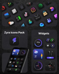 Screenshot Zyra Icon Pack & Widgets Mod APK