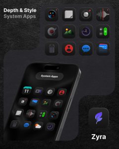 Screenshot Zyra Icon Pack & Widgets Mod APK