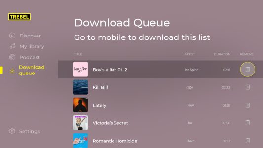 Screenshot TREBEL Music Mod APK