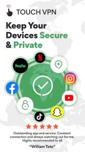 Screenshot Touch VPN – Fast Hotspot Proxy Mod APK