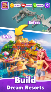 Screenshot Pop Island: Match & Build Mod APK