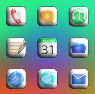 Screenshot Glossy 3D - Icon Pack Mod APK