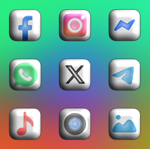 Screenshot Glossy 3D - Icon Pack Mod APK