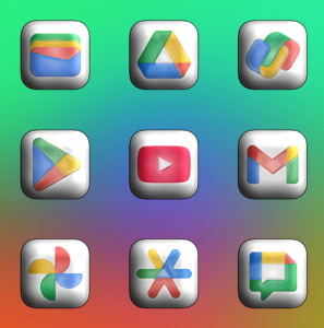 Screenshot Glossy 3D - Icon Pack Mod APK