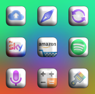 Screenshot Glossy 3D - Icon Pack Mod APK