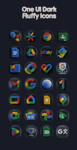 Screenshot OneUi Dark Fluffy Icons Mod APK