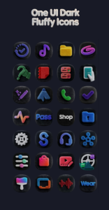 Screenshot OneUi Dark Fluffy Icons Mod APK