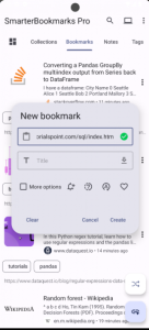 Screenshot Smarter Bookmarks Mod APK