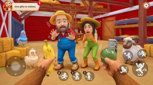 Screenshot Cheeky Monkey: Farm Pranks Mod APK
