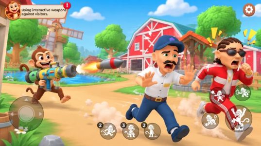 Screenshot Cheeky Monkey: Farm Pranks Mod APK
