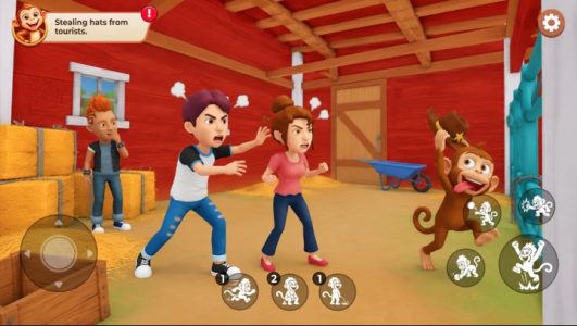 Screenshot Cheeky Monkey: Farm Pranks Mod APK