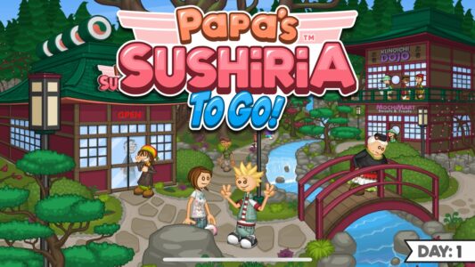 Screenshot 1 — Papa's Sushiria To Go!