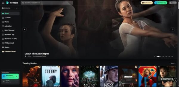 Screenshot 1 — MovieBoxTV