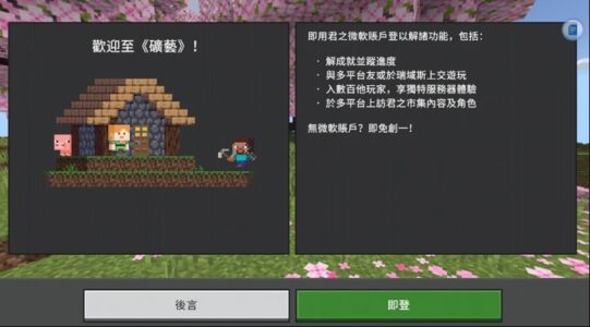 Screenshot 1 — Minecraft Bedrock Edition