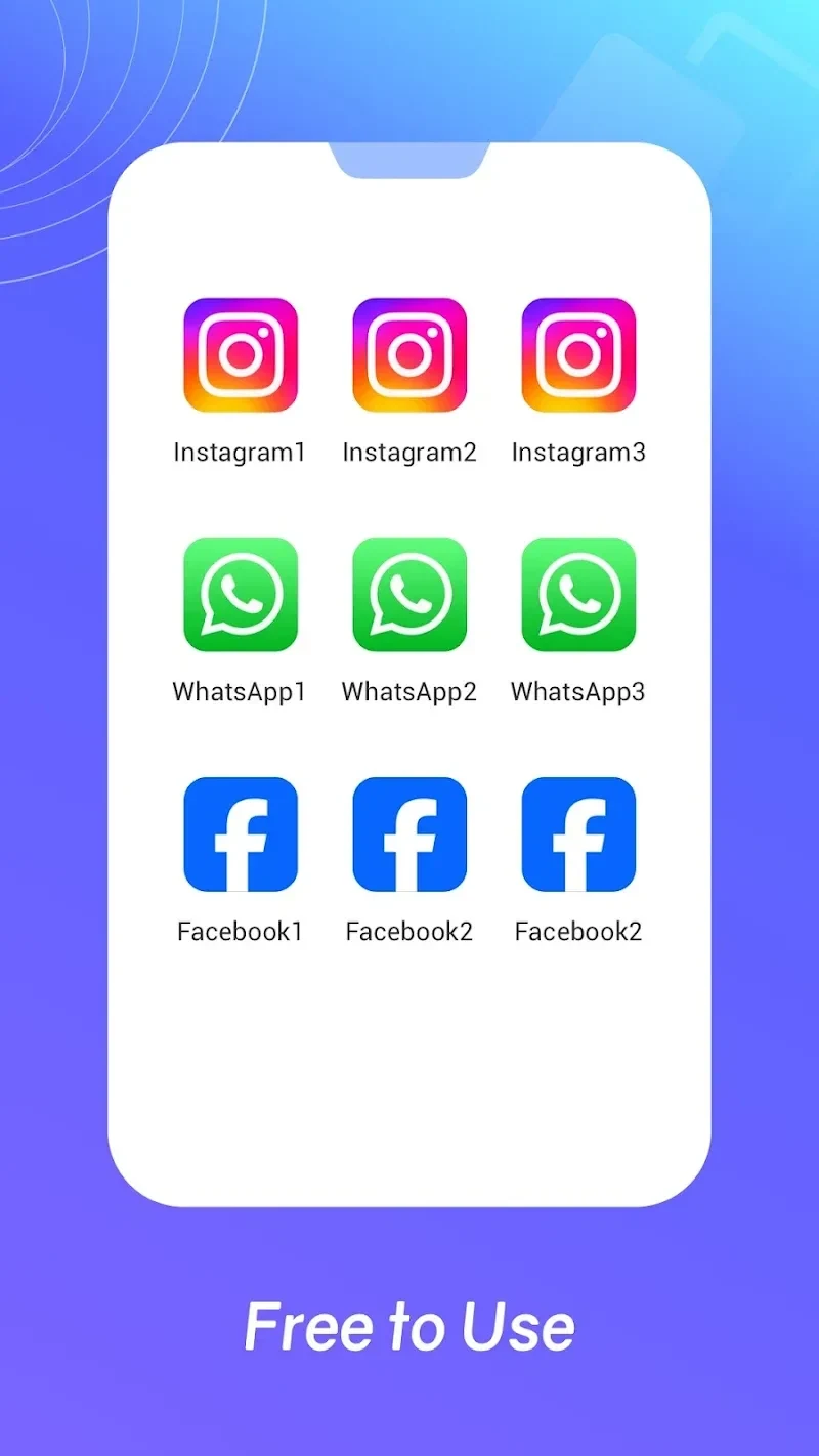 Capture d'écran 1 — Account Space: Multi App&Clone 1.1.6.1002 MOD APK