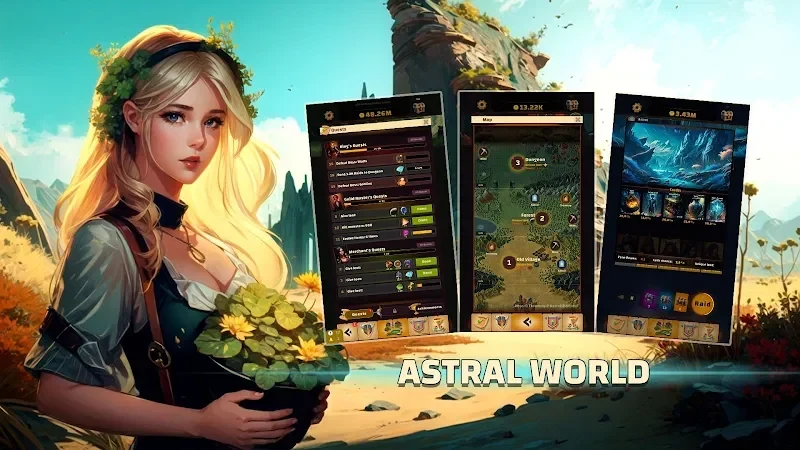 Ảnh chụp màn hình 2 — Astral Cards: Idle Card Game 0.9.7 MOD APK