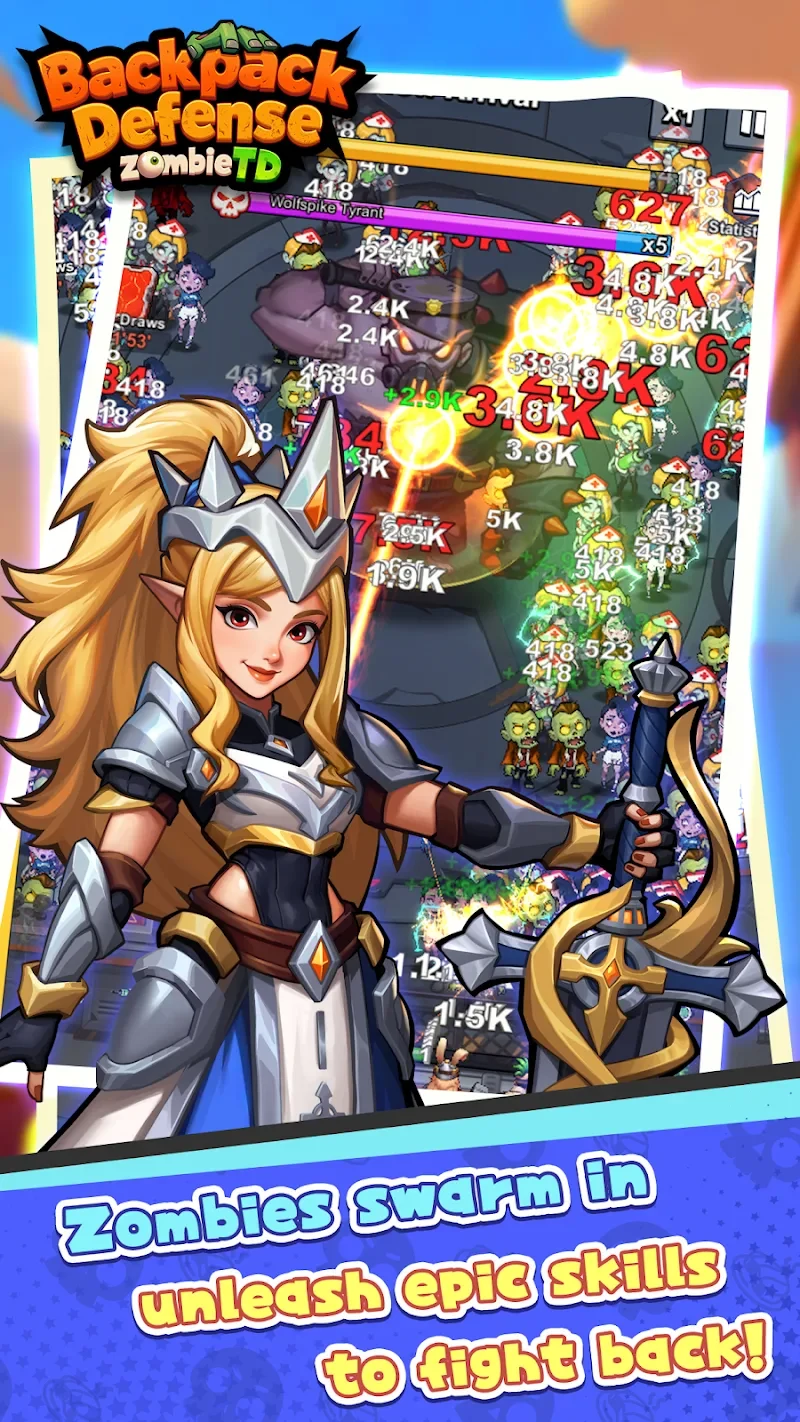 Screenshot 3 — Backpack Defense: Zombie TD 1.3.0.4 MOD APK