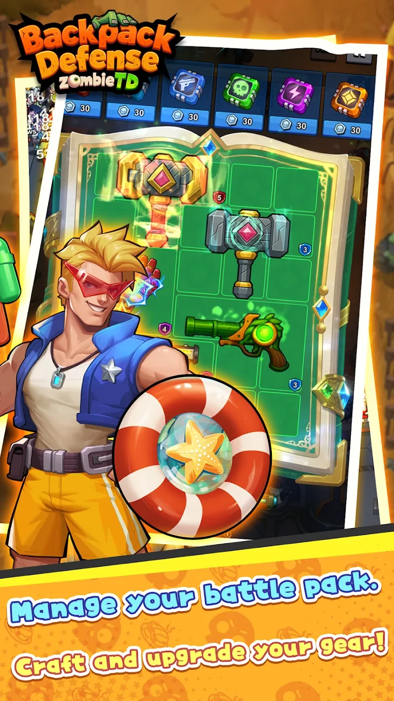 Screenshot 4 — Backpack Defense: Zombie TD 1.3.0.4 MOD APK