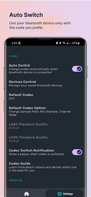 Screenshot 2 — Bluetooth Codec Changer 2.4.1 MOD APK