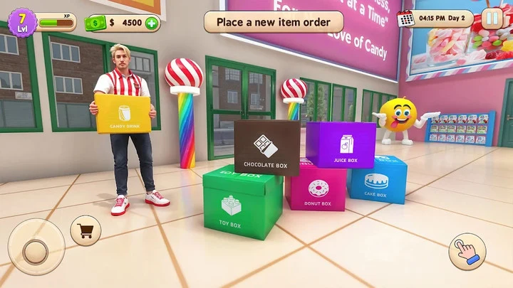 Screenshot 2 — Candy Shop Supermarket Games 1.1 MOD APK