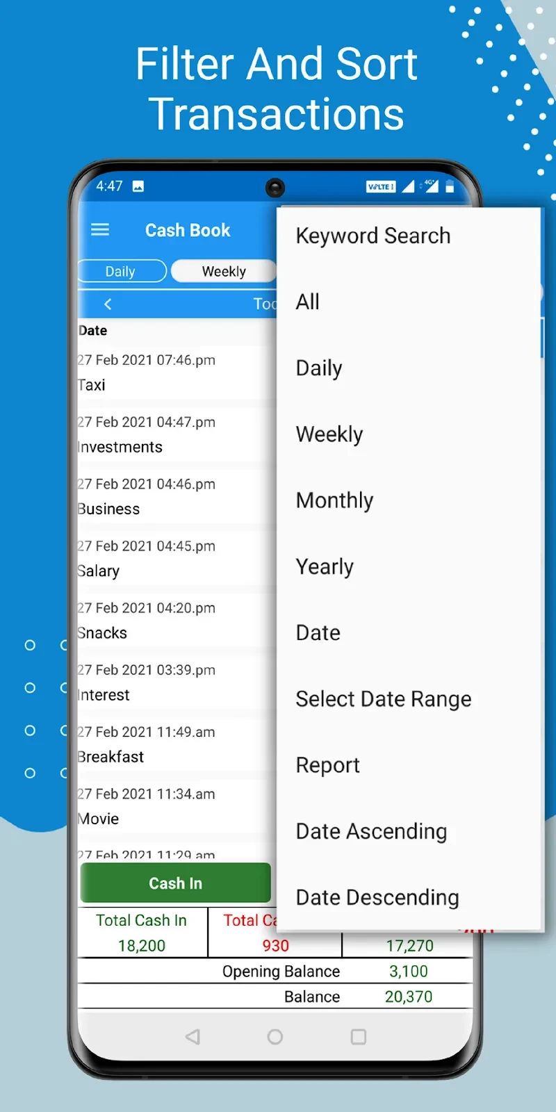 Screenshot 3 — Cash Book- daily expenses 238 MOD APK