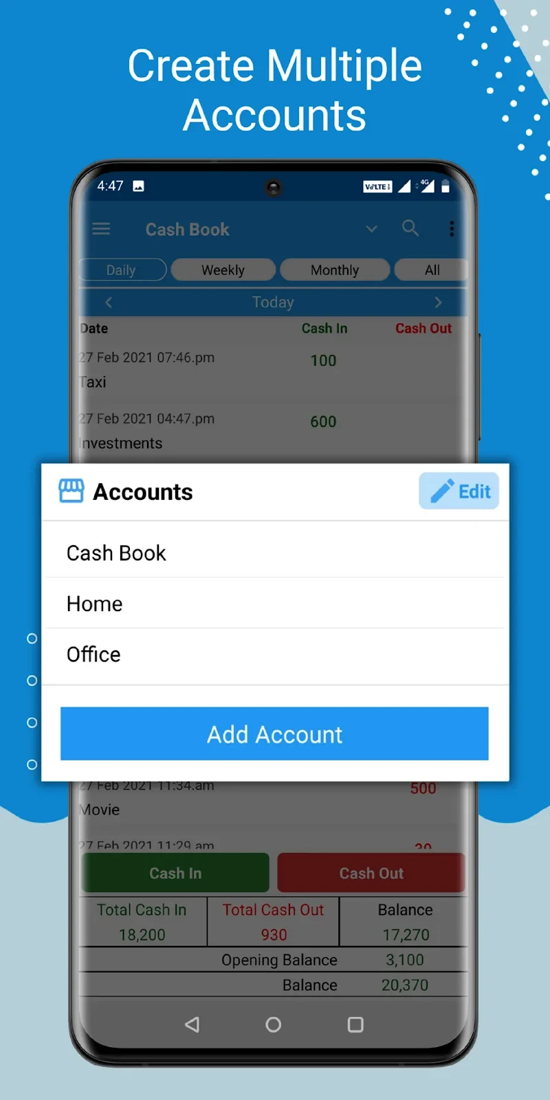 Screenshot 5 — Cash Book- daily expenses 238 MOD APK
