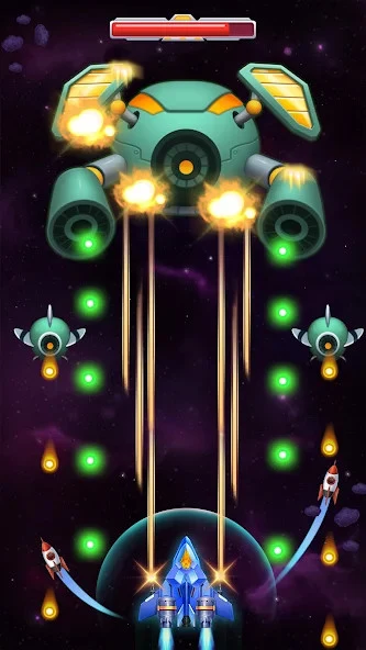 Screenshot 1 — Chicken Attack: Galaxy Shooter 1.27 MOD APK