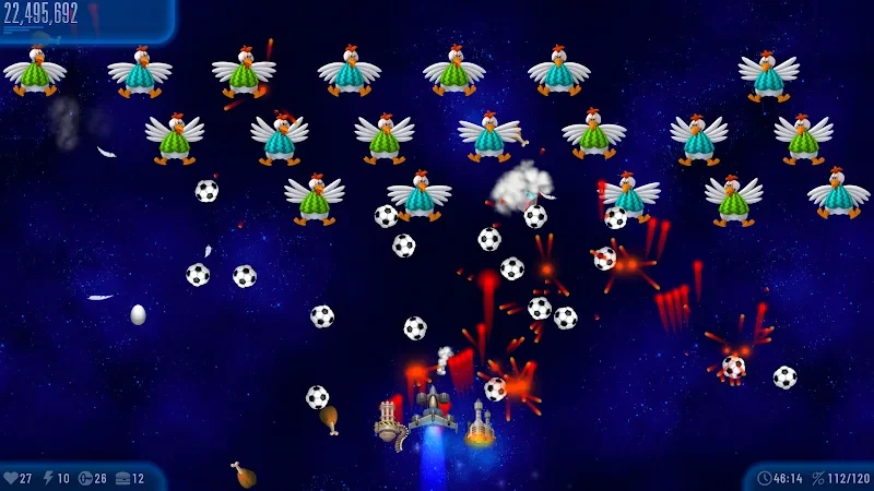 Screenshot 2 — Chicken Invaders 5 250104 MOD APK