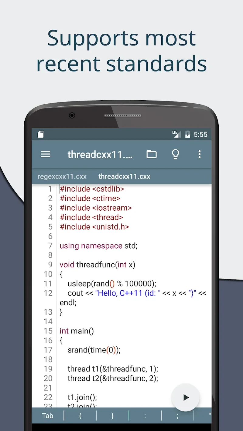 Capture d'écran 2 — Cxxdroid 5.2_arm64 MOD APK