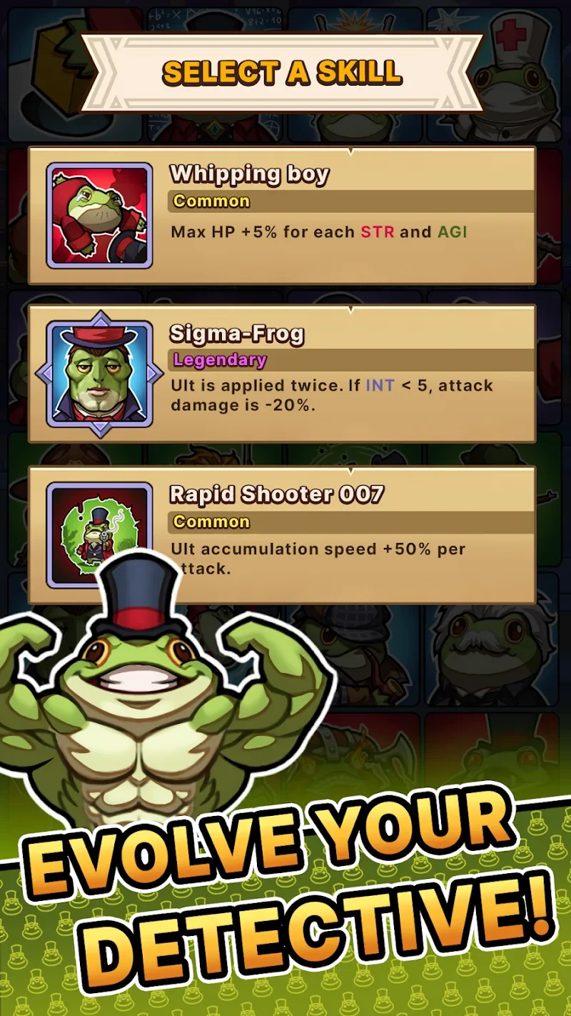 Screenshot 3 — DetecToad: Detective Idle RPG 0.8.2 MOD APK