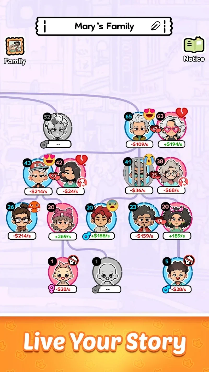 Captura de tela 2 — Family Go! – Lifetime Sim game 1.5.0.21 MOD APK