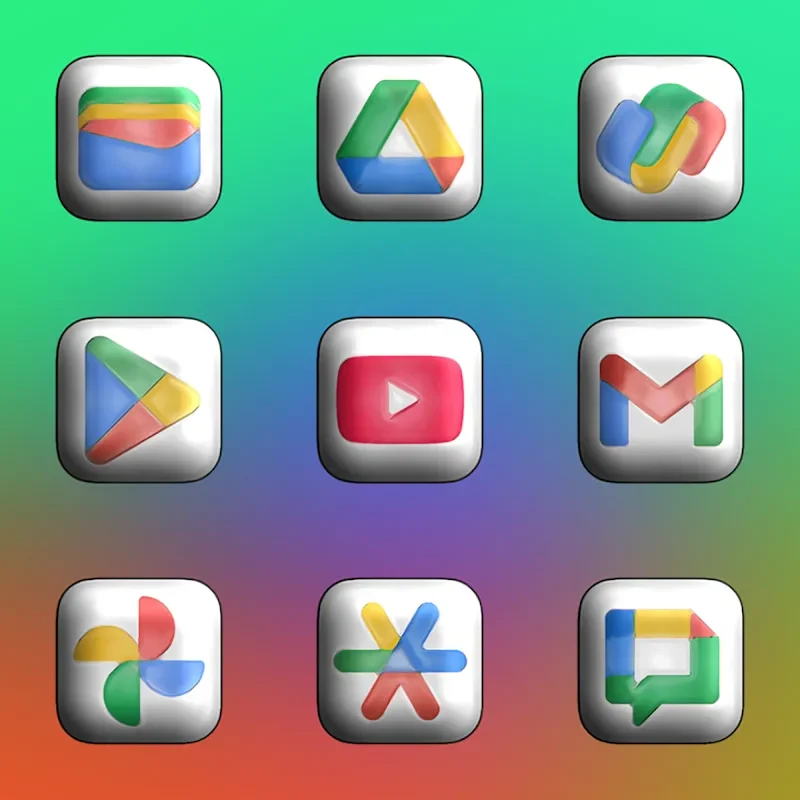 Screenshot 3 — Glossy 3D – Icon Pack 1.9 MOD APK
